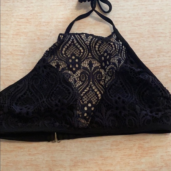 black halter swim top - Picture 1 of 3